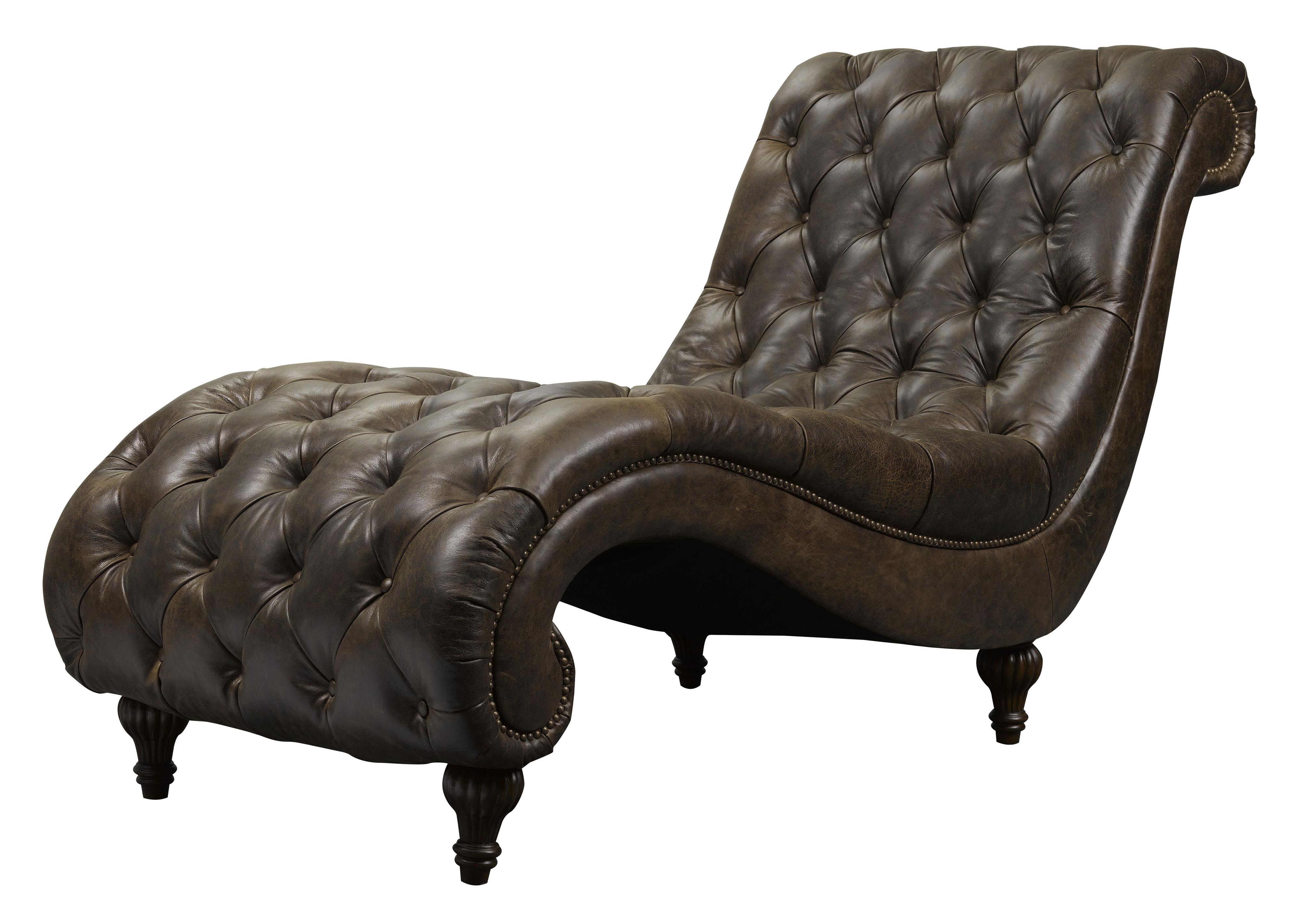 Dani Traditional Tufted Chaise with Nail Head Trim by Rachlin